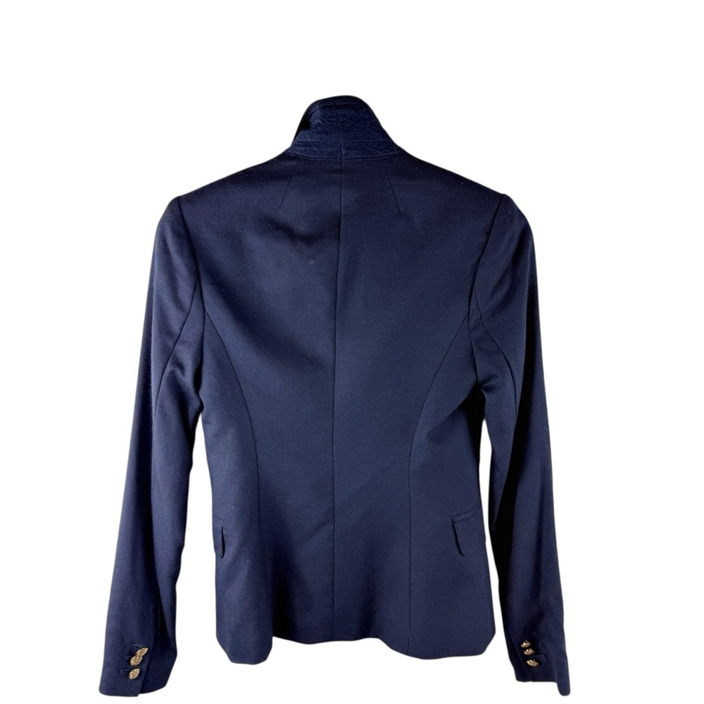 J. Crew School Boy Navy Blazer Wool Blend Like New Size 4 - Picture 4 of 8